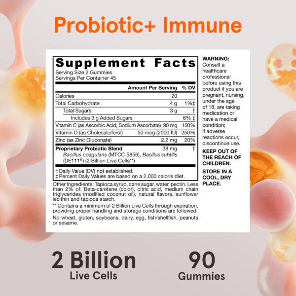 Gomitas probióticas vegetales para adultos
