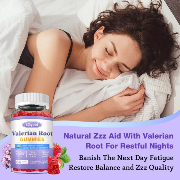 Gomitas raíz de valeriana orgánicas nutrición etiqueta