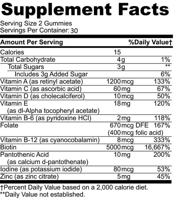 Gomitas sabor cereza Panto Gold para nutrición de piel y cabello