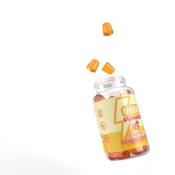 Gomitas energéticas sabor té verde y hierbas para enfoque mejorado