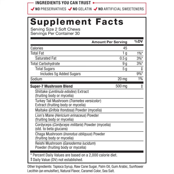 Gomitas saludables sin gluten ni lácteos con setas variadas