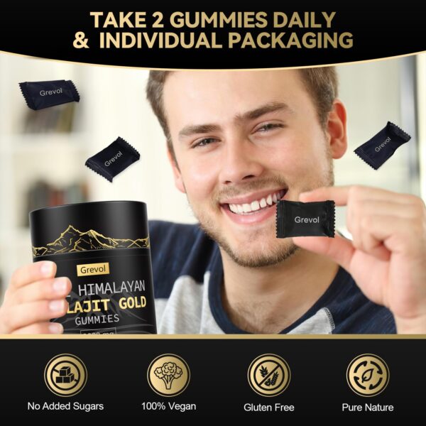 Gomitas Shilajit Himalayan para hombres y mujeres con minerales esenciales