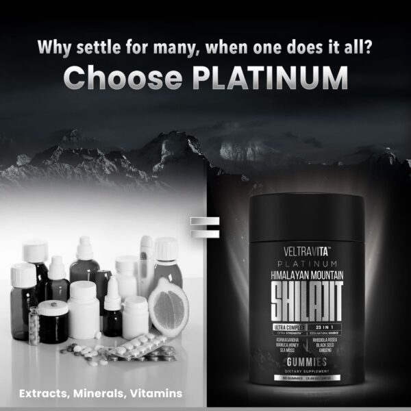 Gomitas sin azúcar Shilajit Himalaya con ingredientes orgánicos