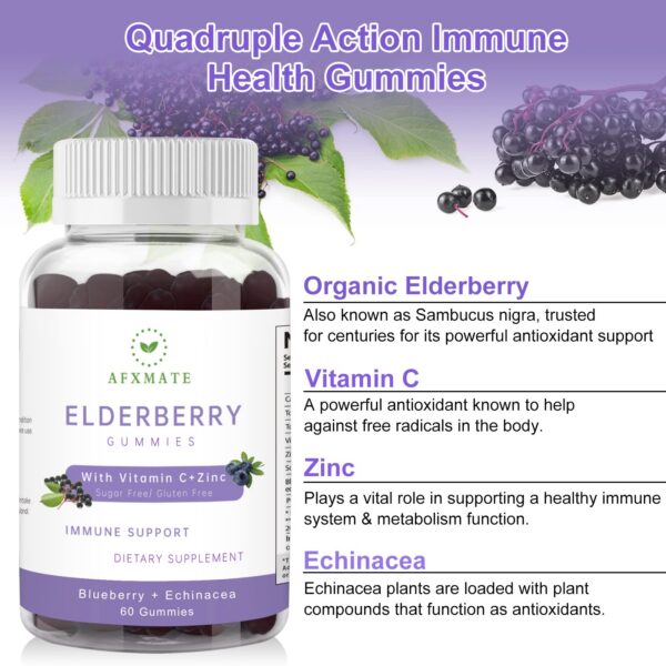 Gomitas sin azúcares añadidos AFXMATE saúco negro 120 un