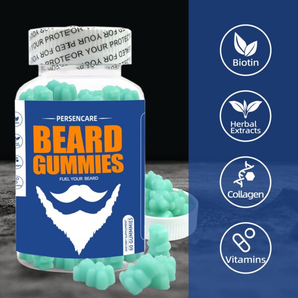 Gomitas sin gelatina para fortalecer y acondicionar barba