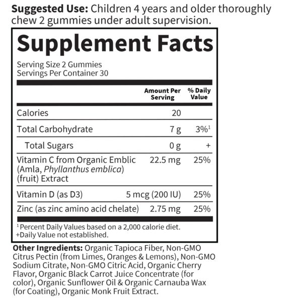 Gomitas sin gelatina Garden of Life para niños sabor cereza