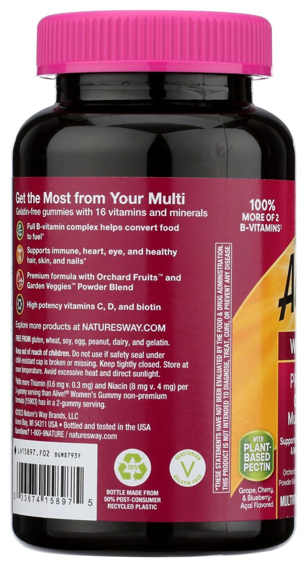 Gomitas sin gluten Nature's Way Alive vitaminas mujer