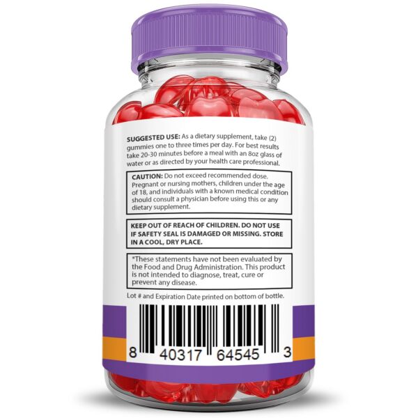 Version 1.0.0 Gomitas sin OGM ni gelatina para dieta vegana Keto ACV Turbo Ripped