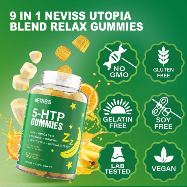 Gomitas veganas 5-HTP GABA NEVISS sin conservadores