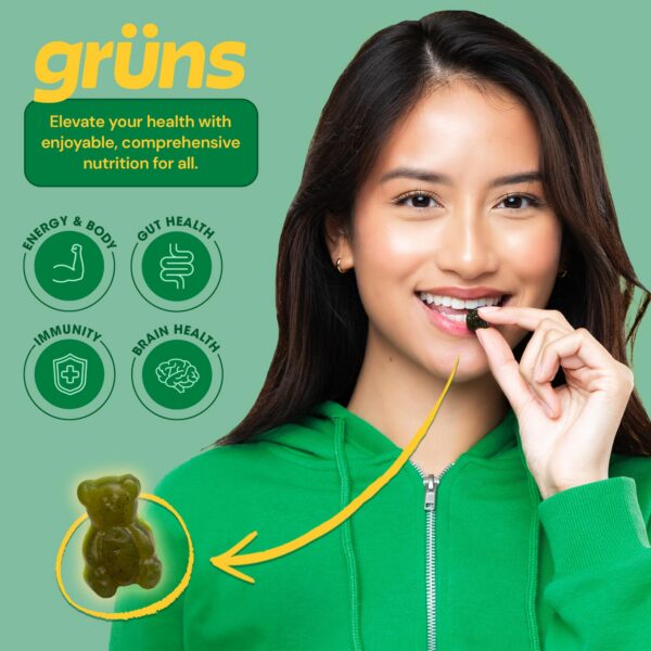 Gomitas veganas Gruns sin gluten para apoyar salud digestiva