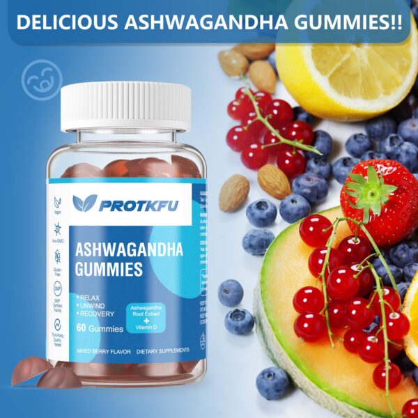 Gomitas veganas ProTKFU Ashwagandha y Vitamina D3