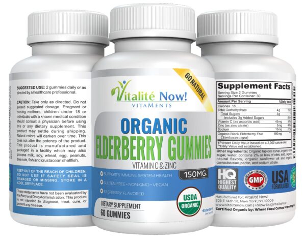 Gomitas veganas sin gluten Vitalité Now sabor frambuesa