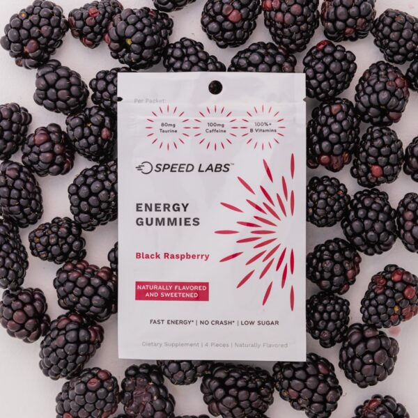 Gomitas veganas Speed Labs sabor frambuesa negra