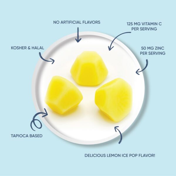 Gomitas veganas de vitamina C y zinc marca LIVS