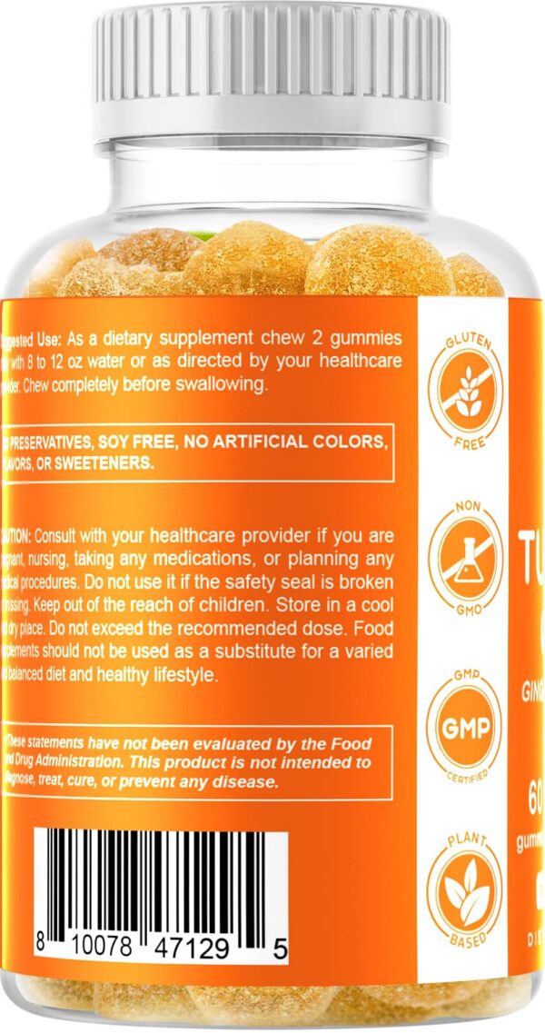 Gomitas Vitamatic cúrcuma con ingredientes naturales y veganos