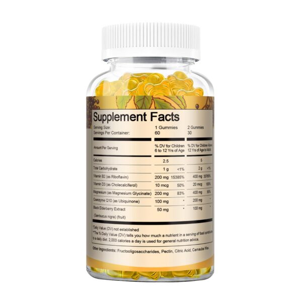 Gomitas vitamina B2 naturales para mujeres