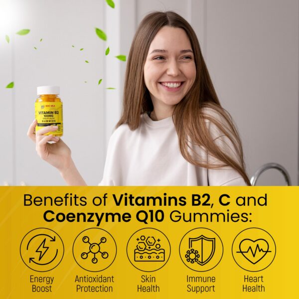 Gomitas vitamina B2 sabor piña Doc Mila para bienestar