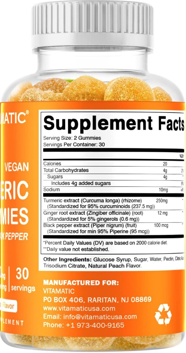Vitamina gomitas cúrcuma sabor durazno Vitamatic