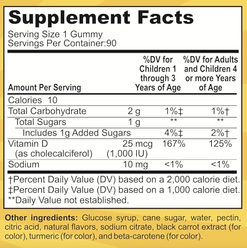 Gomitas de vitamina D3 sabor cítrico Feel Great