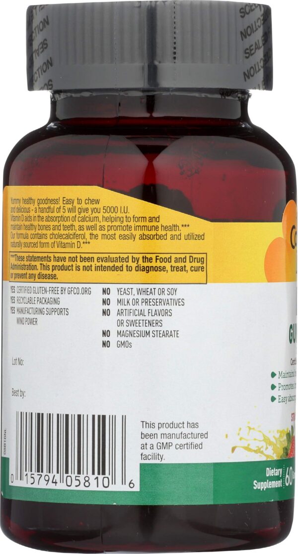 Gomitas de vitamina d3 sin gluten ni colores artificiales