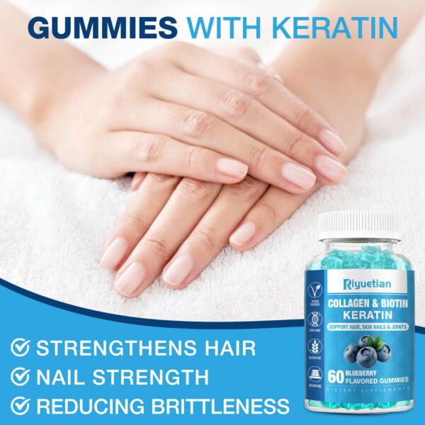 Gomitas vitaminadas para cabello y uñas Riyuetian