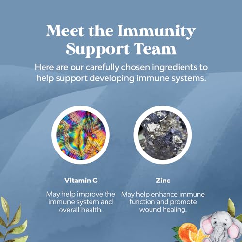 Gomitas con zinc y vitamina D para niños saludables