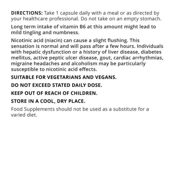 Detalle de etiqueta de B4Life BioActive Vitamin B Complex