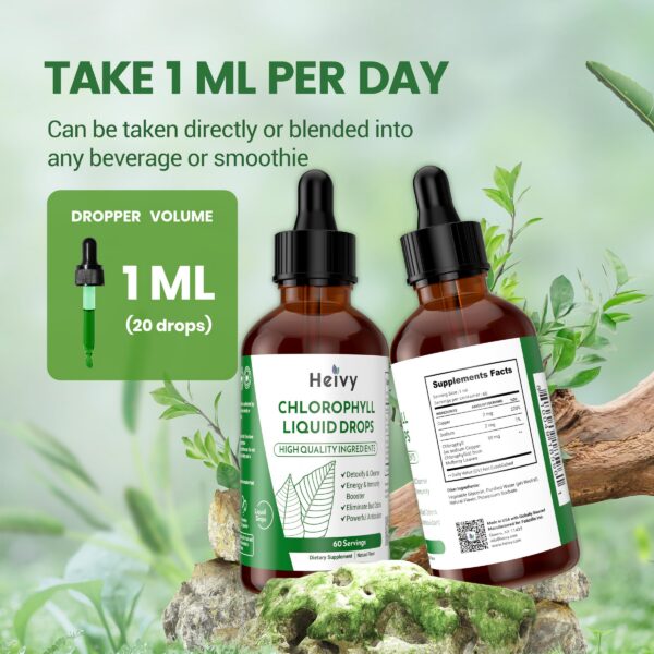 Version 1.0.0 Gotas Heivy clorofila para energía y salud desintoxicación