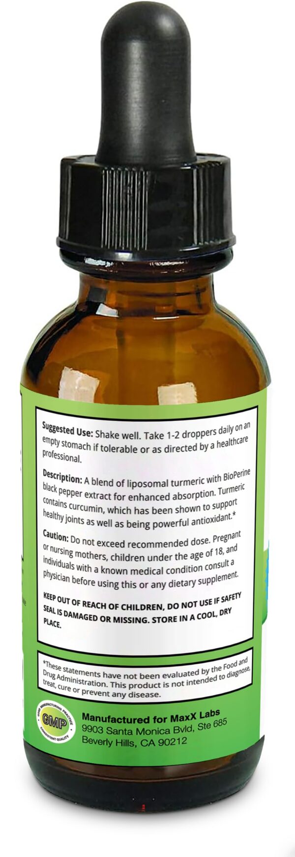 Suplementos MaxX Labs control vejiga y cúrcuma extracto natural