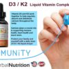 Version 1.0.0 Gotas líquidas Herbal Nutrition Vitamina D3 K2 orgánico