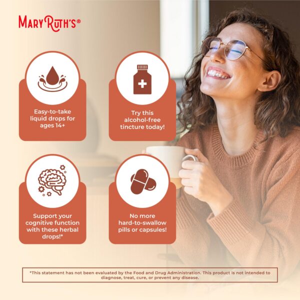 Gotas líquidas MaryRuth Organics Ashwagandha orgánico y vegano