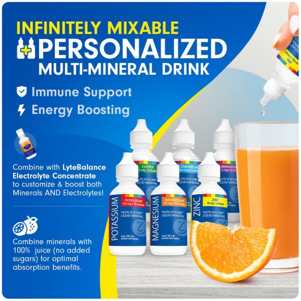 Version 1.0.0 Gotas líquidas del suplemento mineral iónico de zinc