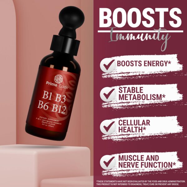 Gotas líquidas vitamina B sin gluten, alta absorción