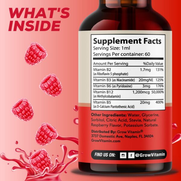 Version 1.0.0 gotas líquidas vitaminas b2 b3 b6 b12 grow vitamin