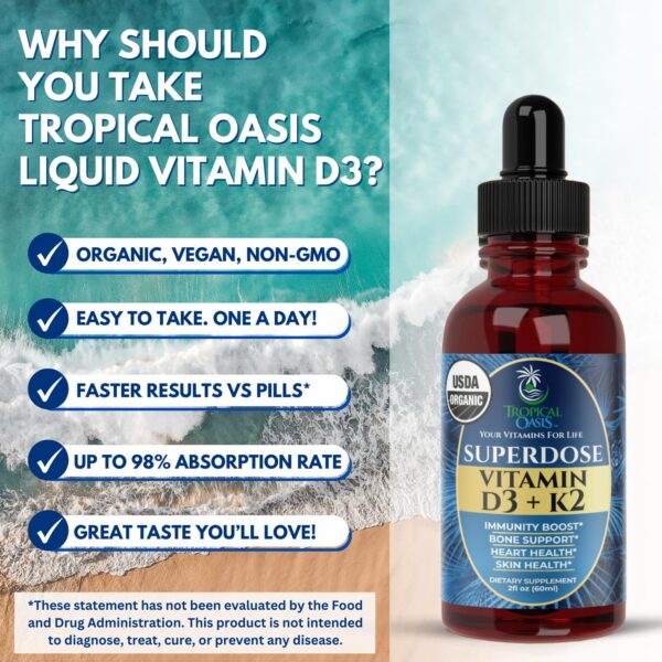 Version 1.0.0 Gotas Tropical Oasis vitamina D3 K2 logra máxima absorción
