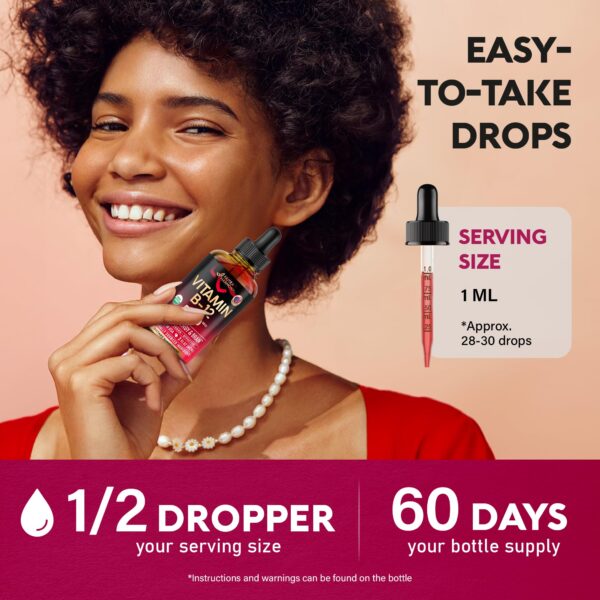 Gotas vitamina B12 líquido para salud cerebral y energía