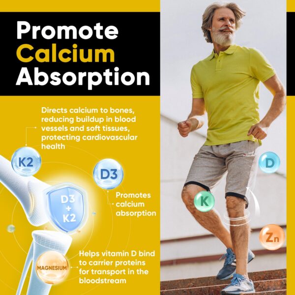 Gotas vitamina D3 K2 MK7 magnesio zinc para energía y sistema inmune