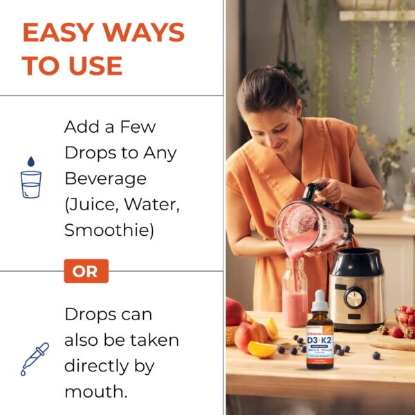 Gotero para gotas líquidas de vitamina D3 K2 Sandhu