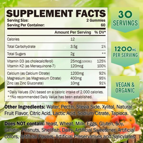 Frasco de GREABBY gomitas potasio calcio sin azúcar