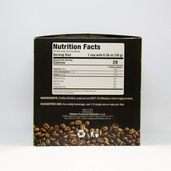 Café preparado con crema MCT