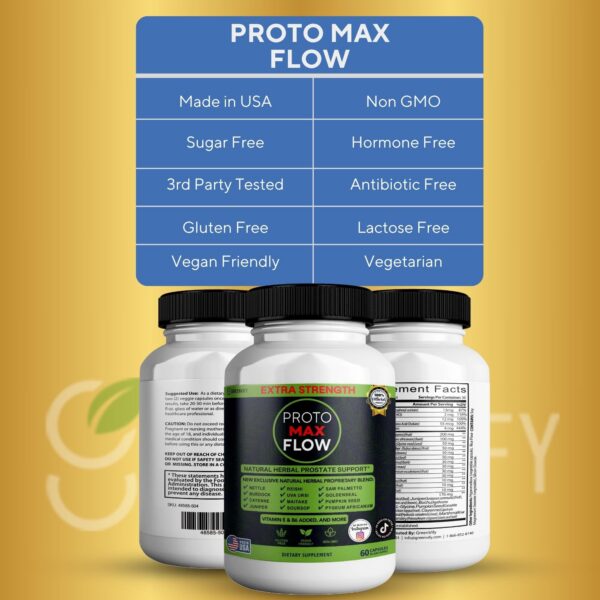 Version 1.0.0 GREENVIFY Proto Max Flow etiqueta trasera
