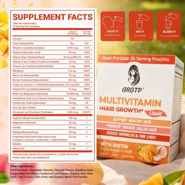 Botella de multivitaminico lista para usar