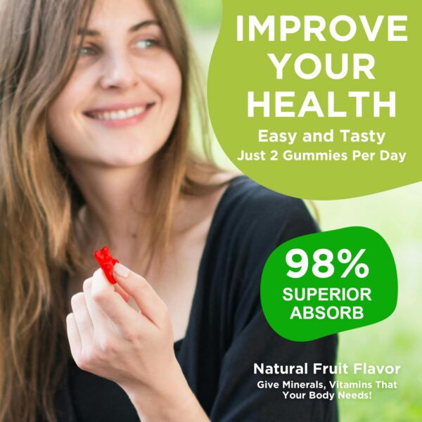 Caja GrnLife calcio magnesio zinc gomitas