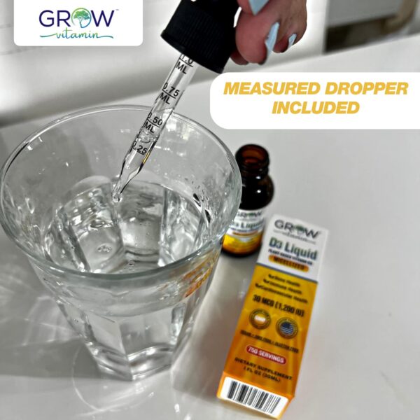 Frasco de Vitamina D3 Grow Vitamin