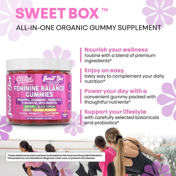 Gummies sin gluten ni colorantes para salud femenina