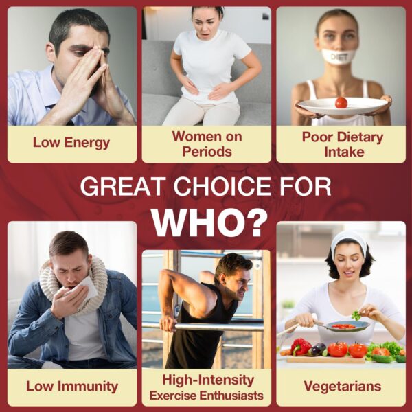 Gummies veganas con hierro y vitaminas para hombres y mujeres