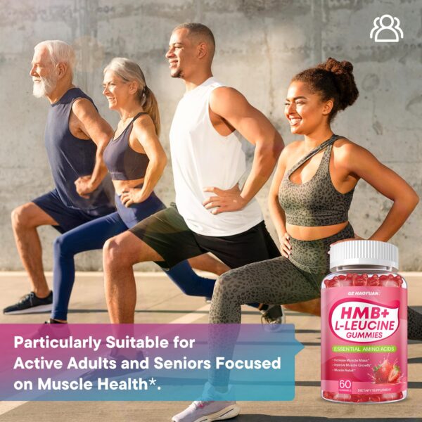 Gomitas HMB L-Leucina sabor fresa sin azúcar