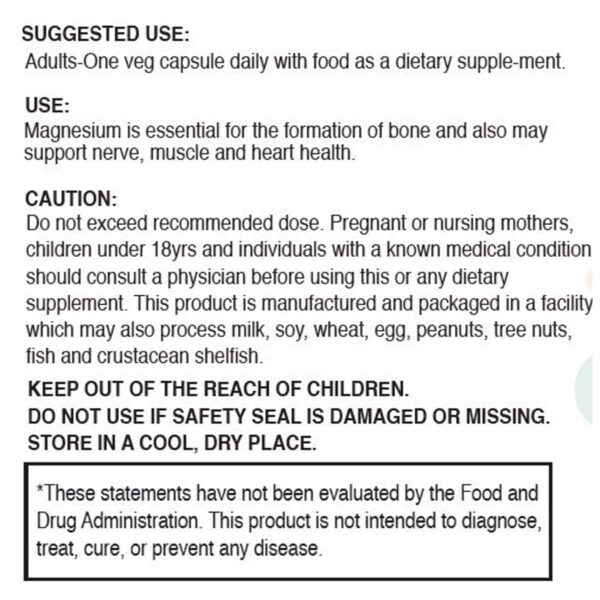 Parte trasera del envase H4U magnesio