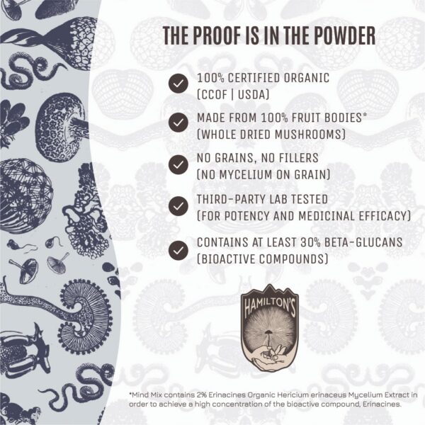 Hamilton’s Mind Mix envase y polvo para resistencia