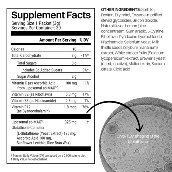 Empaque de Haroutine Glutatión liposomal limón